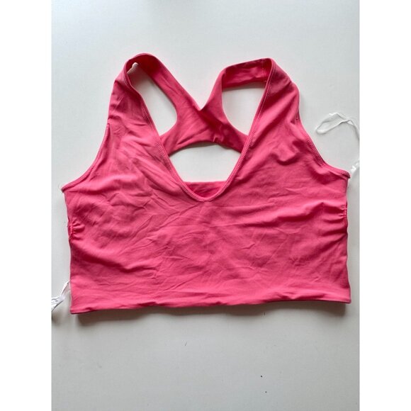 LULULEMON Bend This Scoop And Cross Glaze Pink Sports Bra Tank, Size L/XL - Picture 12 of 15